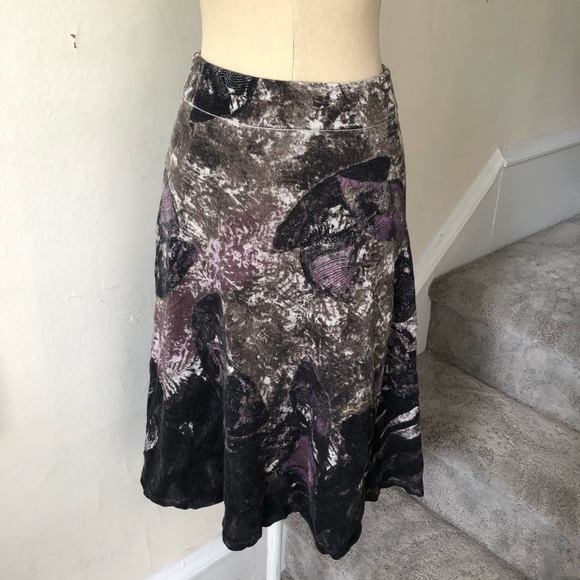 Nic + Zoe Cotton Blend Printed Knit Skirt - Picture 3 of 7